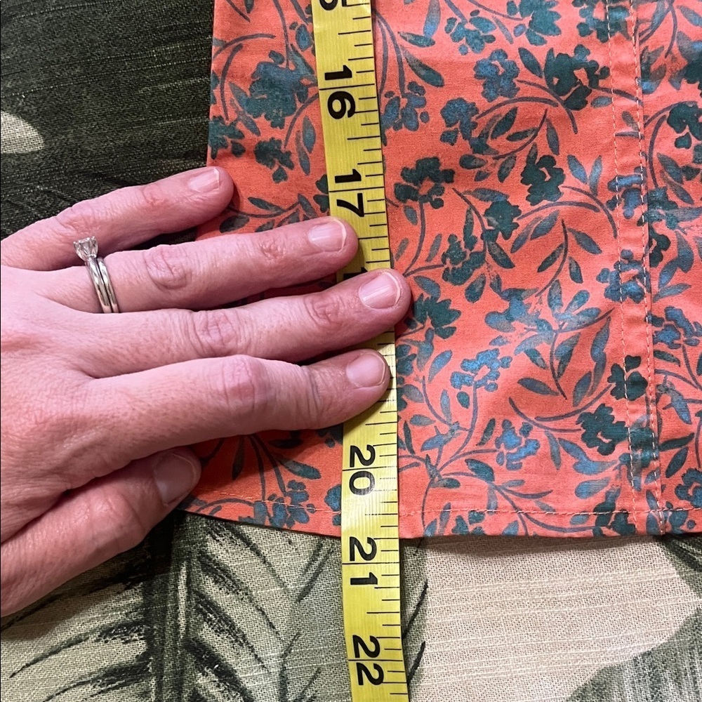 Madewell V-Neck Floral Blouse - Orange and Green - Picture 11 of 11